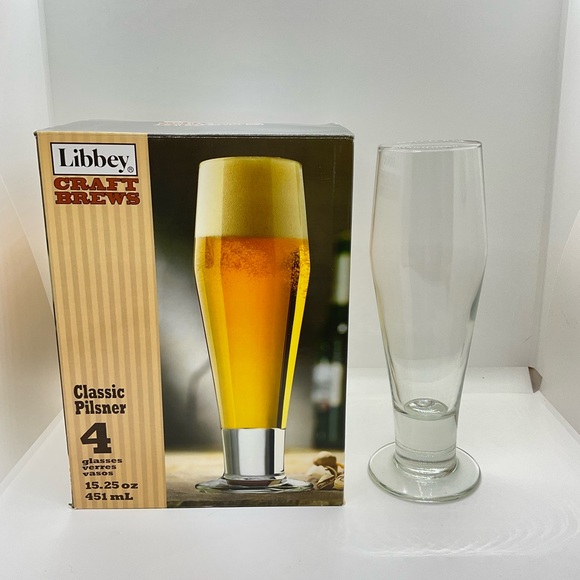 Libbey Craft Brews Classic Pilsner Beer Glasses, Set of 4, NIB - Picture 4 of 4